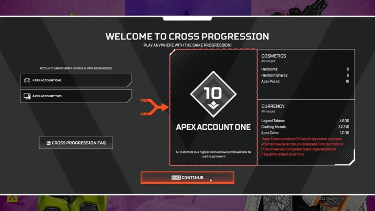 apex legends cross progression gameplay merge notification